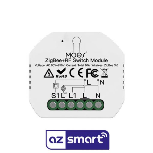 MOES ZRM-104-MS ZigBee+RF intelligens vilagitaskapcsolo modul